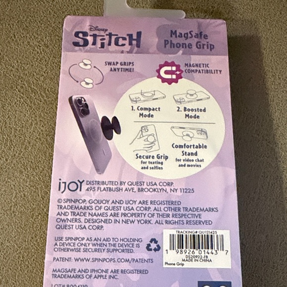 Disney Stitch Cowboy MagSafe Phone Grip - Blue and Brown - Picture 3 of 3